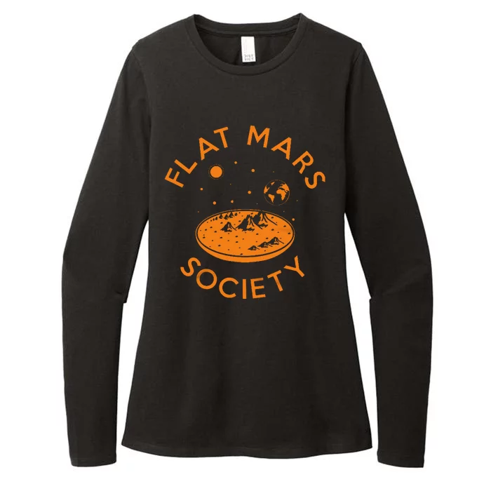 Flat Mars Society Womens CVC Long Sleeve Shirt