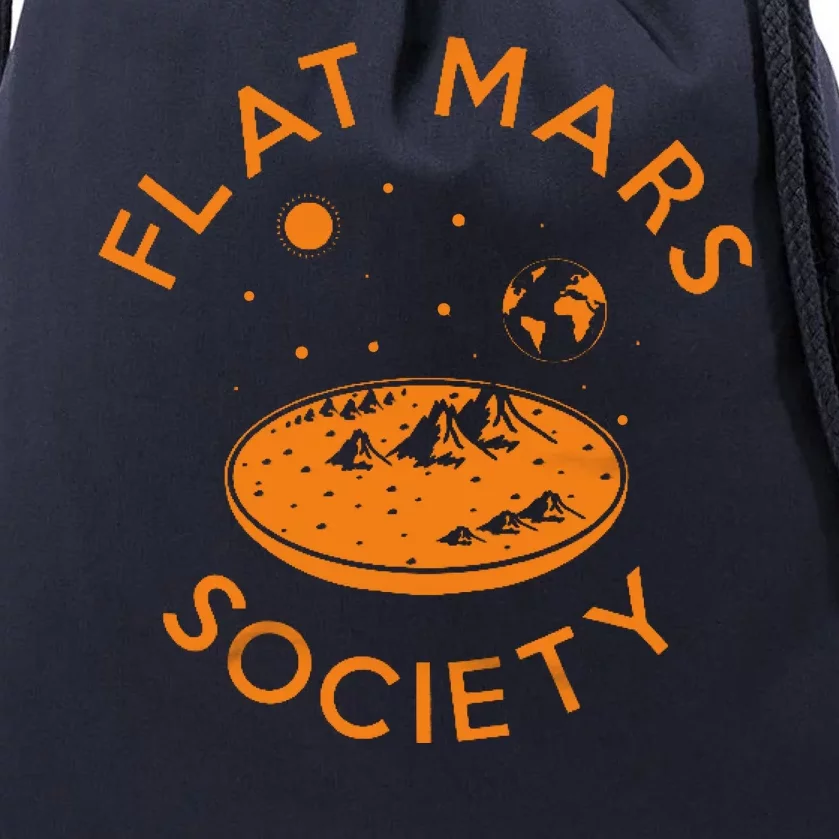 Flat Mars Society Drawstring Bag