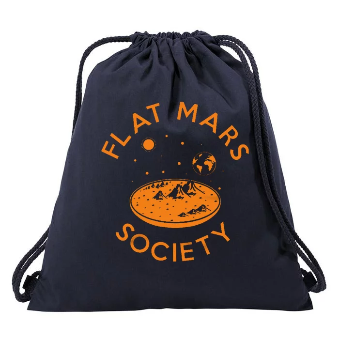 Flat Mars Society Drawstring Bag