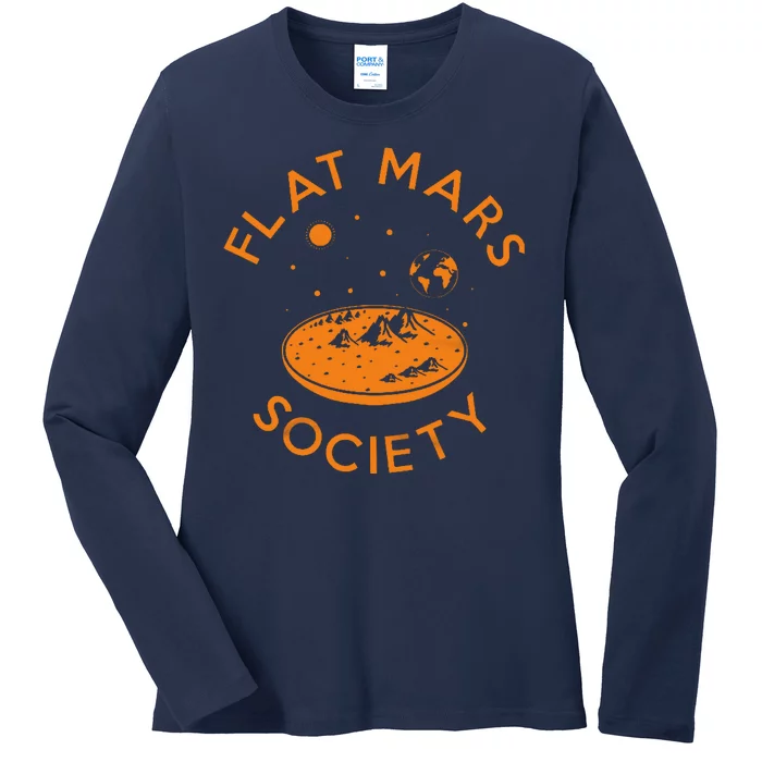 Flat Mars Society Ladies Long Sleeve Shirt