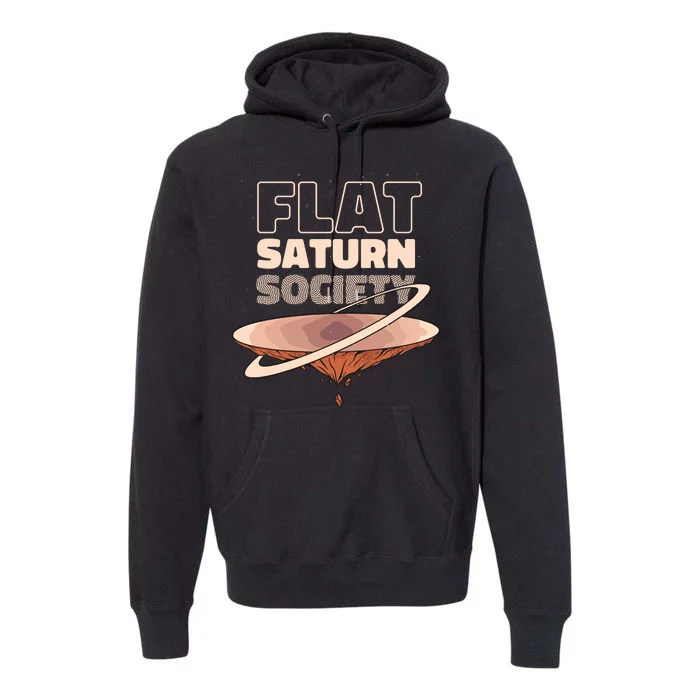 Flat Saturn Society Premium Hoodie