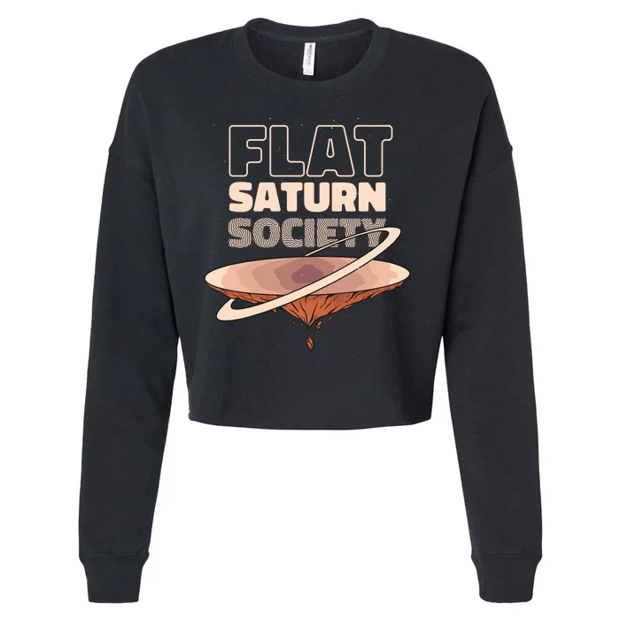 Flat Saturn Society Cropped Pullover Crew