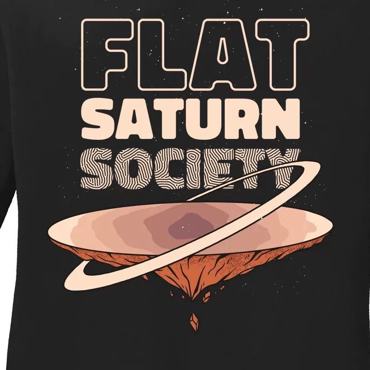 Flat Saturn Society Ladies Long Sleeve Shirt