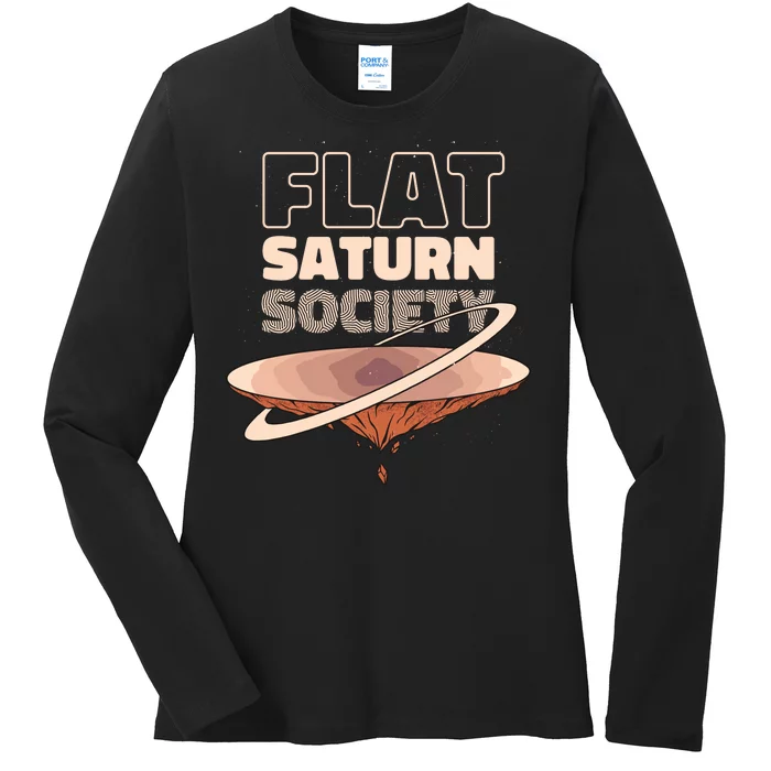 Flat Saturn Society Ladies Long Sleeve Shirt