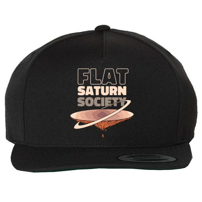 Flat Saturn Society Wool Snapback Cap