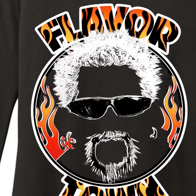 Flavor Town Cooking Guy Womens CVC Long Sleeve Shirt