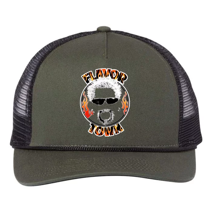 Flavor Town Cooking Guy Retro Rope Trucker Hat Cap