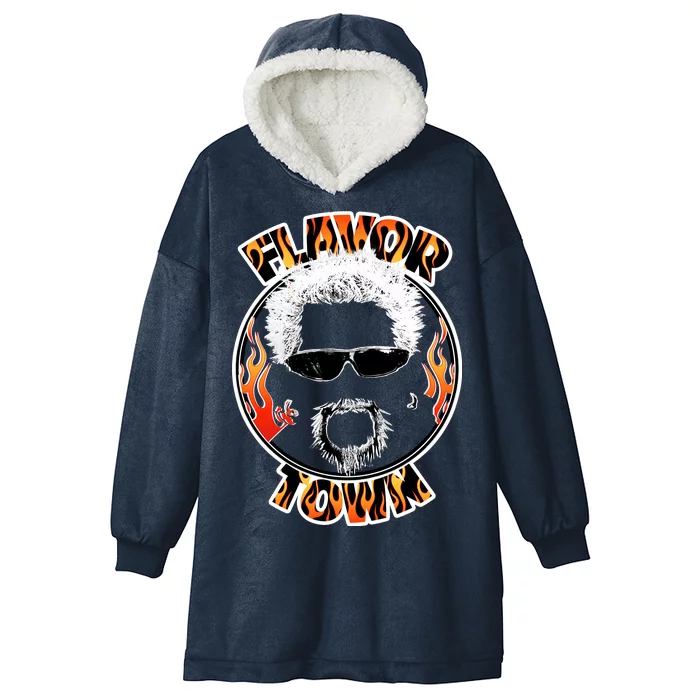 Flavor Town Cooking Guy Hooded Wearable Blanket