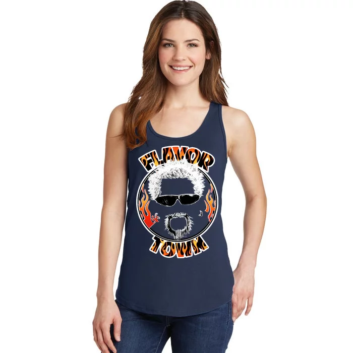 Flavor Town Cooking Guy Ladies Essential Tank