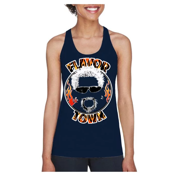 Flavor Town Cooking Guy Women's Racerback Tank