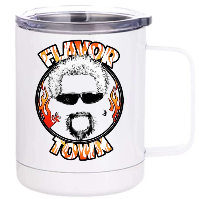 Flavor Town Cooking Guy Front & Back 12oz Stainless Steel Tumbler Cup