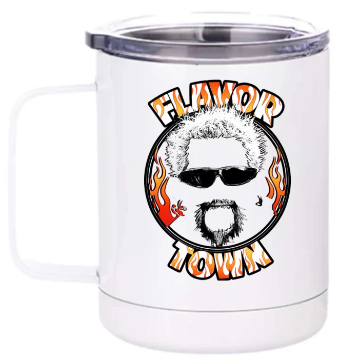 Flavor Town Cooking Guy Front & Back 12oz Stainless Steel Tumbler Cup