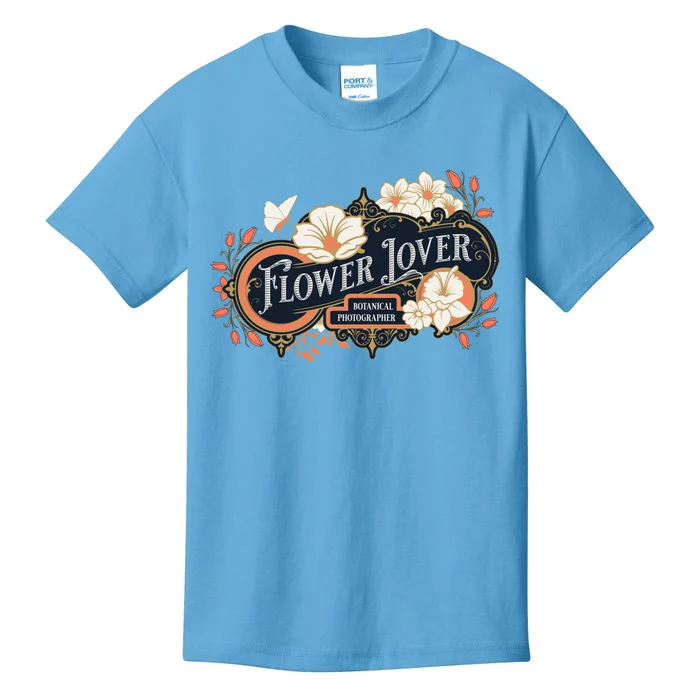 Flower Lover Botanical Photographer Flower Farmer Kids T-Shirt