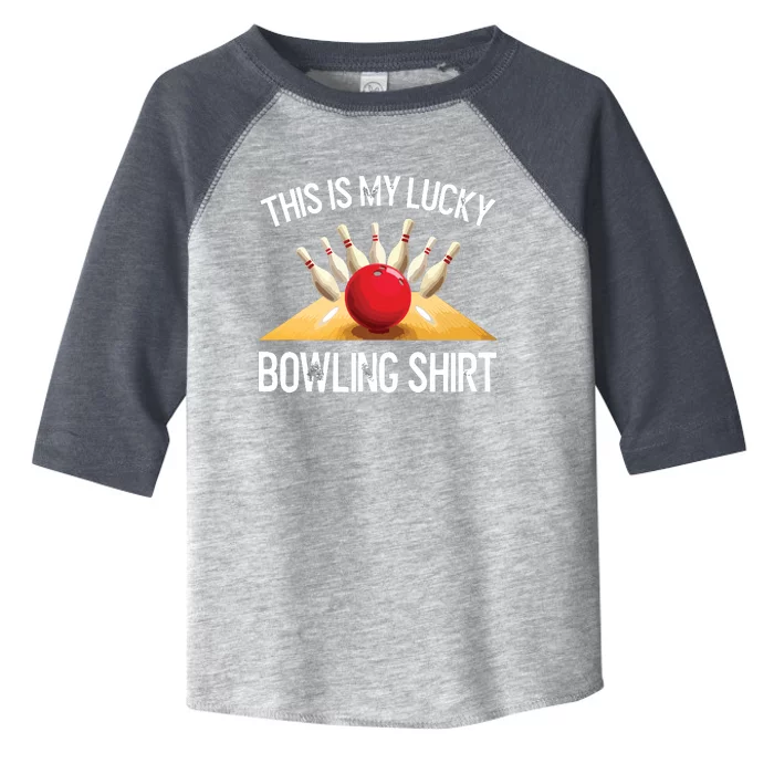 Funny LUCKY BOWLING Team Vintage Retro Gift Tee Toddler Fine Jersey T-Shirt