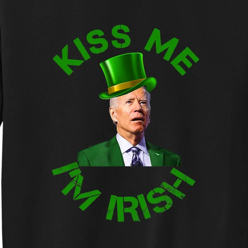 Funny Leprechaun Biden Kiss Me I'm Pretending To Be Irish Sweatshirt