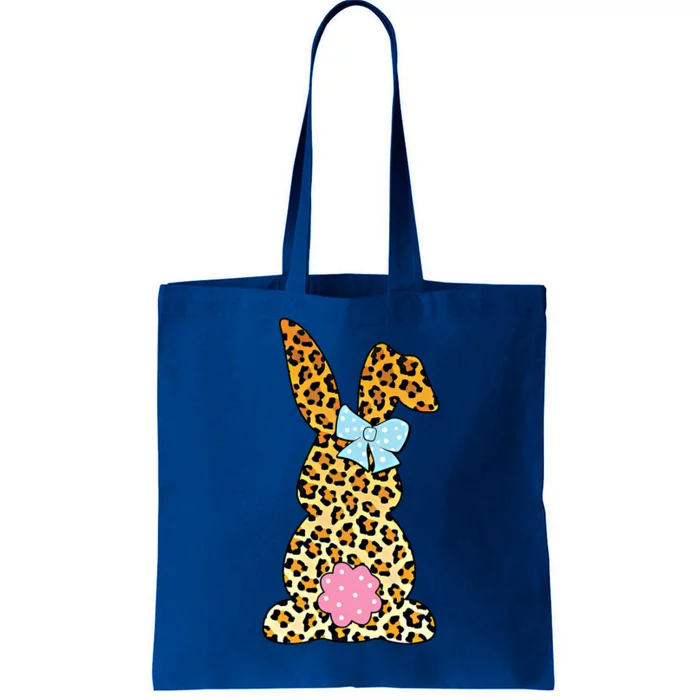 Funny Leopard Bunny Rabbit Happy Easter Day Tees Gift Tote Bag