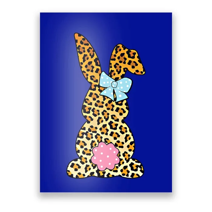 Funny Leopard Bunny Rabbit Happy Easter Day Tees Gift Poster