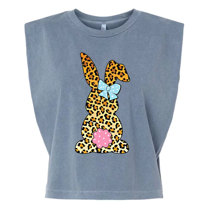 Funny Leopard Bunny Rabbit Happy Easter Day Tees Gift Garment-Dyed Women's Muscle Tee