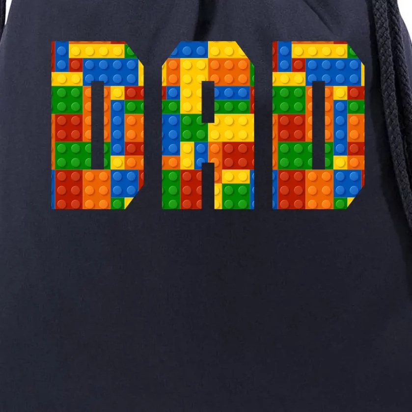 Funny Lego Builder Dad Drawstring Bag