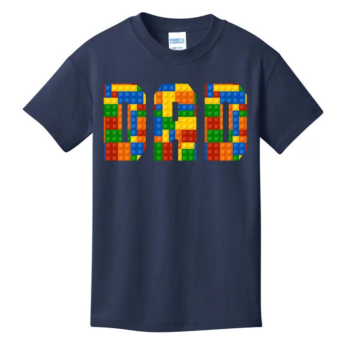 Funny Lego Builder Dad Kids T-Shirt