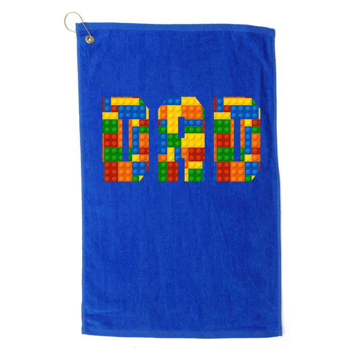 Funny Lego Builder Dad Platinum Collection Golf Towel