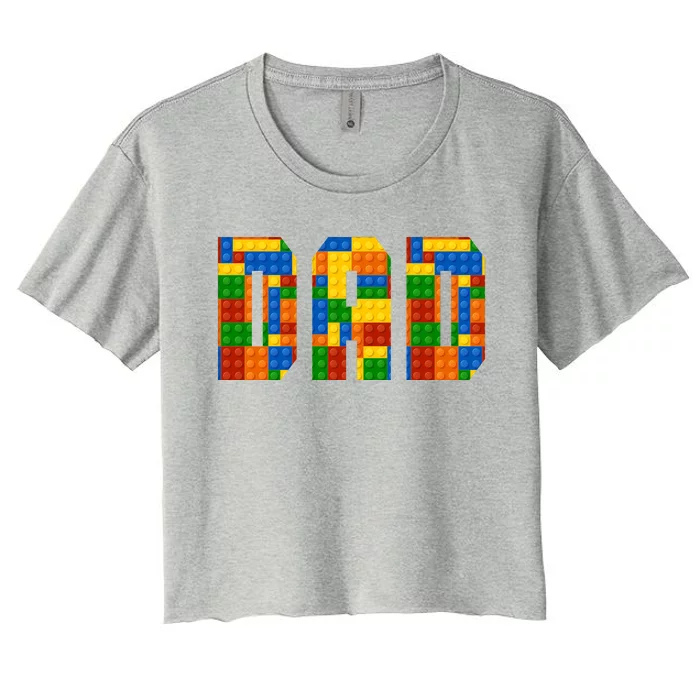 Funny Lego Builder Dad Women's Crop Top Tee