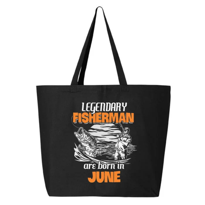 Fishing Legend Born In June Funny Fisherman Gift 25L Jumbo Tote