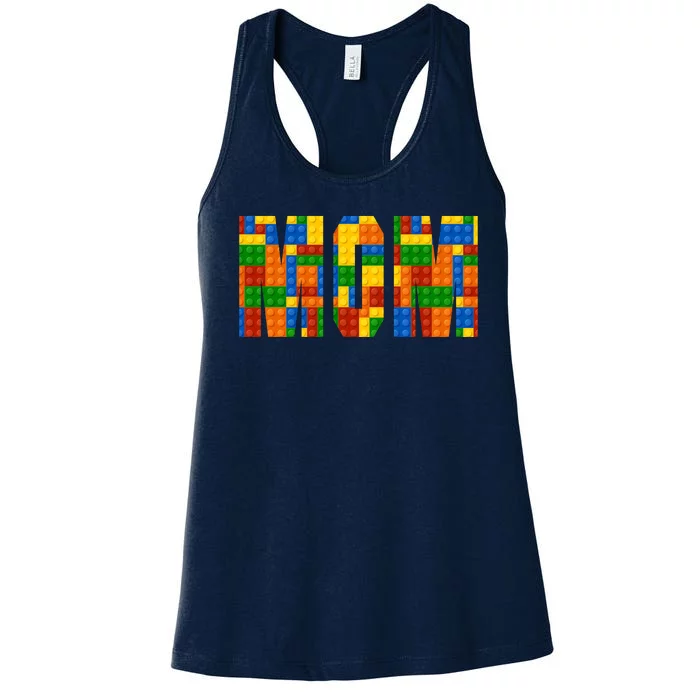 Funny Lego Builder Mom Women's Racerback Tank