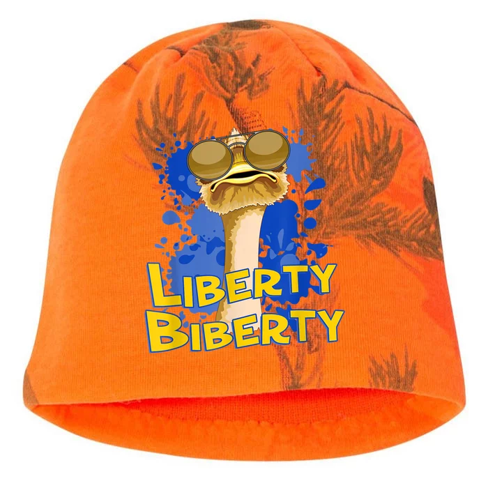 Funny Liberty Biberty Ostrich Sunglasses Humor Blue Kati - Camo Knit Beanie