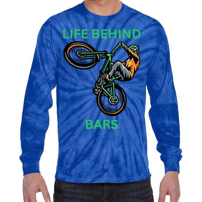 Funny Life Behind Bars Bicycle Trick Gift Tie-Dye Long Sleeve Shirt