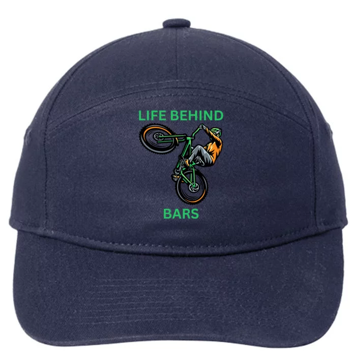 Funny Life Behind Bars Bicycle Trick Gift 7-Panel Snapback Hat