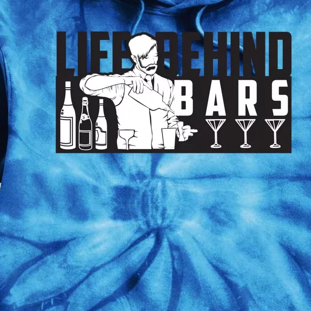 Funny Life Behind Bars And Bartender Gift Tie Dye Hoodie