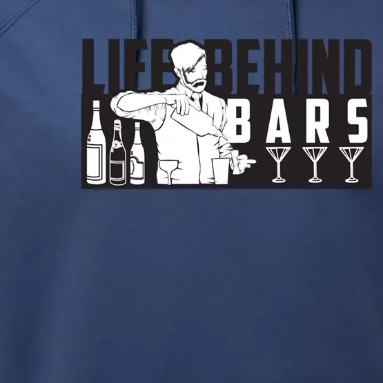 Funny Life Behind Bars And Bartender Gift Performance Fleece Hoodie