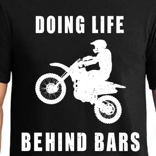 Funny Life Behind Bars Motocross Gift Funny Gift Pajama Set