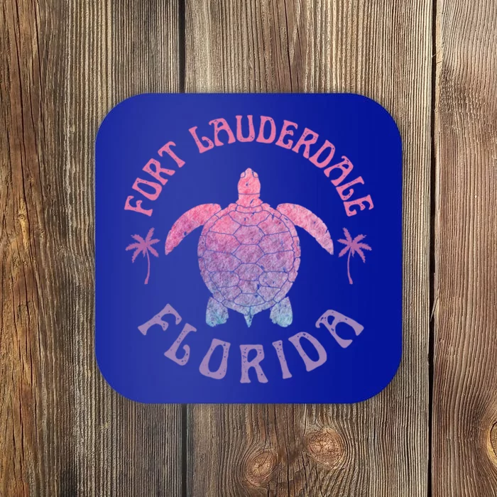 Fort Lauderdale Beach Florida Sea Turtle Summer Vacation Gift Coaster