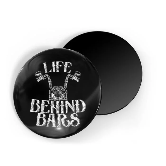 Funny Life Behind Bars Distressed Motorcycle Magnet