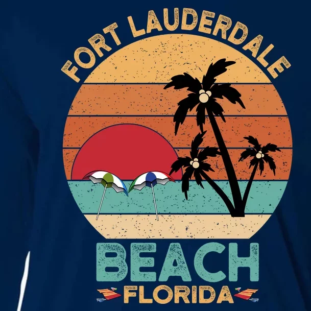 Fort Lauderdale Beach Florida Sunset Cooling Performance Long Sleeve Crew