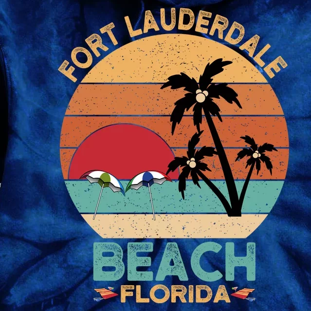 Fort Lauderdale Beach Florida Sunset Tie Dye Hoodie