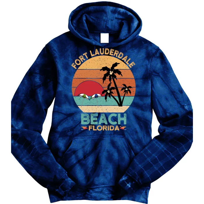 Fort Lauderdale Beach Florida Sunset Tie Dye Hoodie