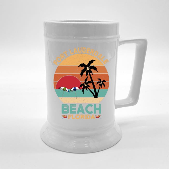 Fort Lauderdale Beach Florida Sunset Front & Back Beer Stein