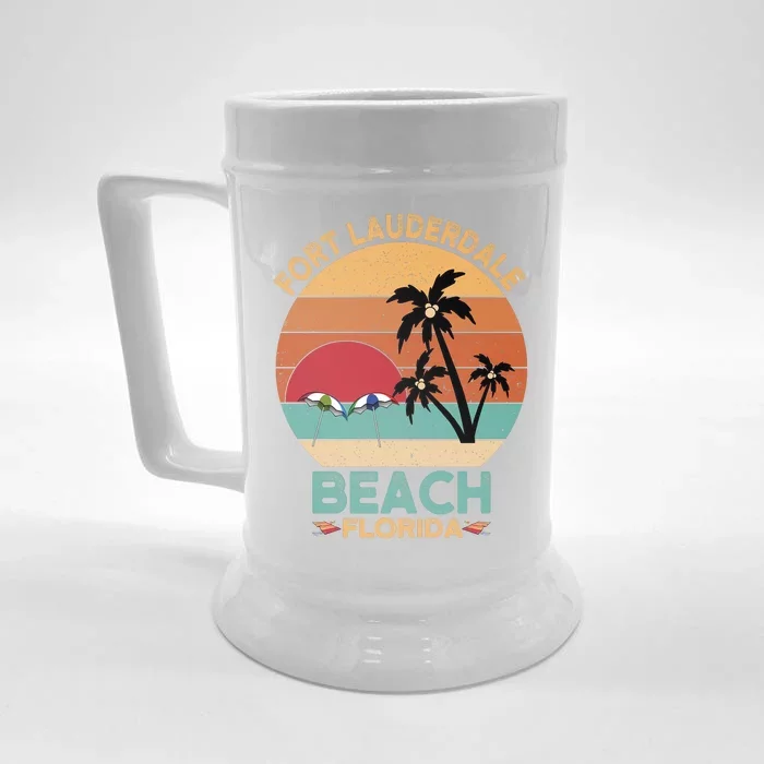 Fort Lauderdale Beach Florida Sunset Front & Back Beer Stein