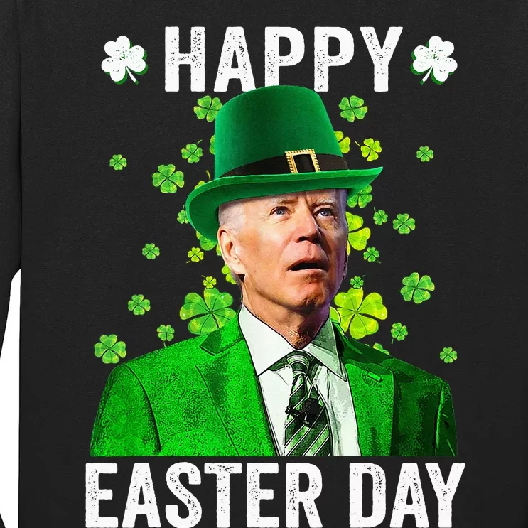 Funny Leprechaun Biden Happy Easter Day For St Patrick's Day Long Sleeve Shirt