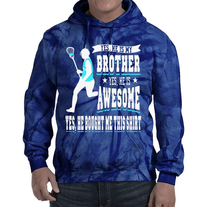 Funny Lacrosse Brother Game Day Goalie Field Lacrosse Player Tie Dye Hoodie