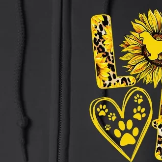 funny Love Cocker Spaniel Sunflower For Dog Lover Full Zip Hoodie