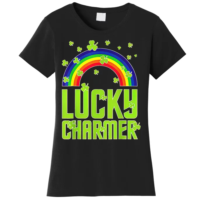 funny Lucky Charmer shamrock charm St patricks day irish Women's T-Shirt