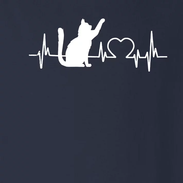 Funny Love Cat Heartbeat Women Girl Funny Cat Lover Toddler Long Sleeve Shirt