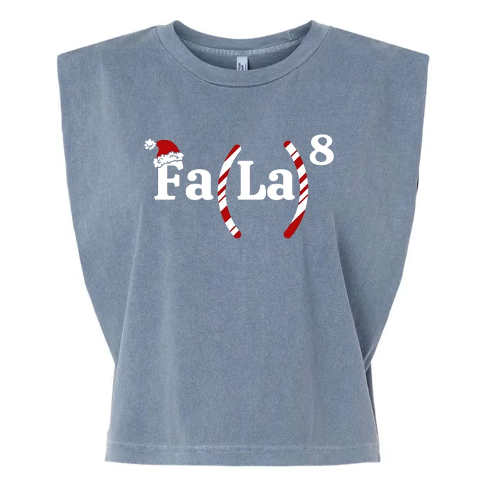 Fa La Christmas Math Teacher Holiday Season Garment-Dyed Women's Muscle Tee