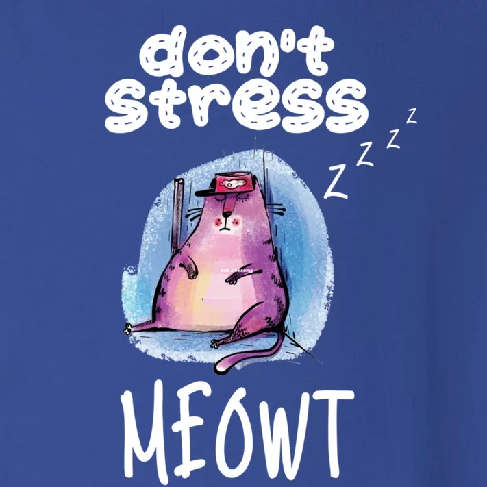 Funny Lazy Cat Cute Cat Pun Dont Stress Meowt Gift Toddler Long Sleeve Shirt