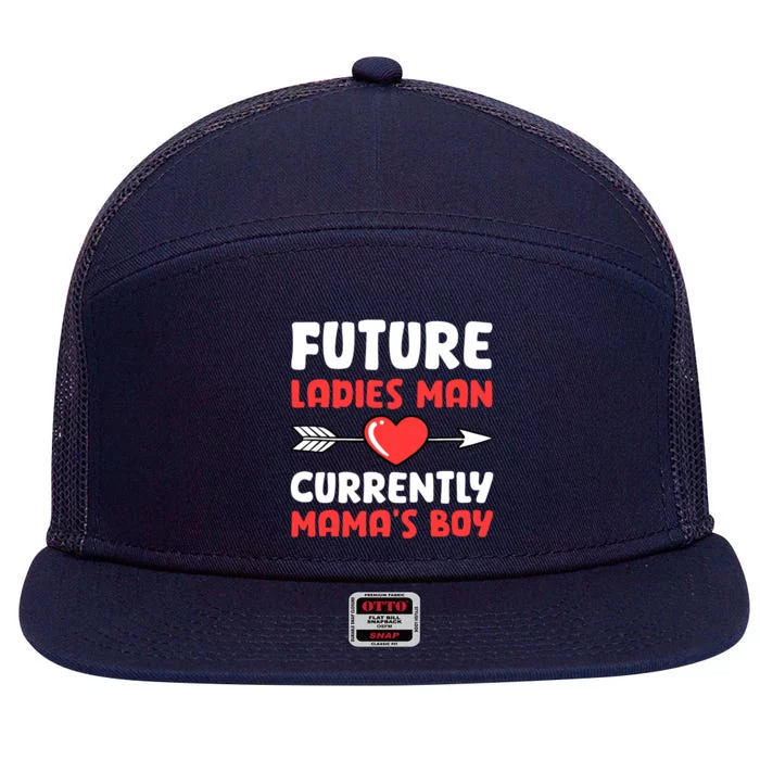 Future Ladies Current Mamas Valentines Day Funny Great Gift 7 Panel Mesh Trucker Snapback Hat