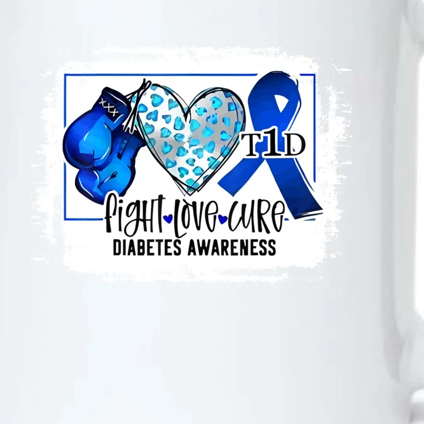 Fight Love Cure Ribbon Diabetes Awareness Gift Black Color Changing Mug